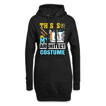 Architecte - Sweat-shirt à capuche long Femme - noir - Devant
