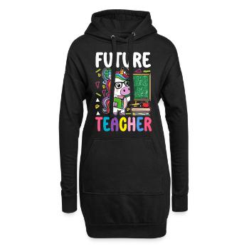 Future Teacher - Hoodie-Kleid - Schwarz - Vorne