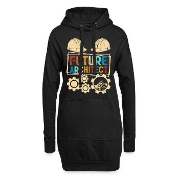 Architekt - Hoodie-Kleid - Schwarz - Vorne