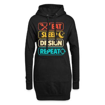 Architekt - Hoodie-Kleid - Schwarz - Vorne