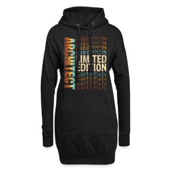 Architecte - Sweat-shirt à capuche long Femme - noir - Devant