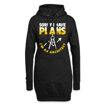 Architekt - Hoodie-Kleid - Schwarz - Vorne