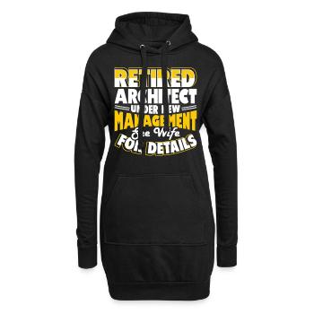 Architekt - Hoodie-Kleid - Schwarz - Vorne