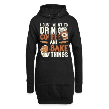 Boulangerie Boulangerie Boulangerie - Sweat-shirt à capuche long Femme - noir - Devant