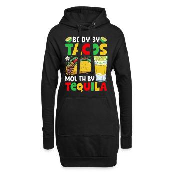 Tacos Tequila - Hoodie-Kleid - Schwarz - Vorne