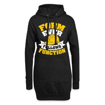 Architekt - Hoodie-Kleid - Schwarz - Vorne