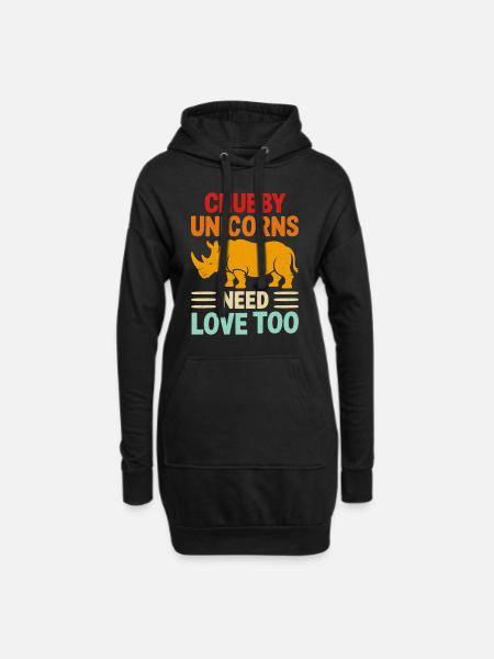 Nashorn - Hoodie-Kleid - Schwarz