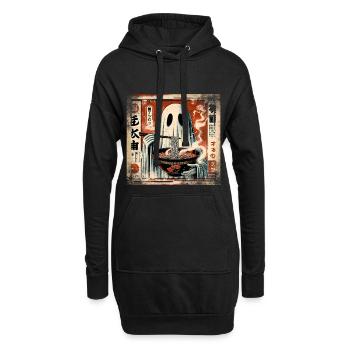 Ramen Ghost Grunge Style d’affiche - Sweat-shirt à capuche long Femme - noir - Devant