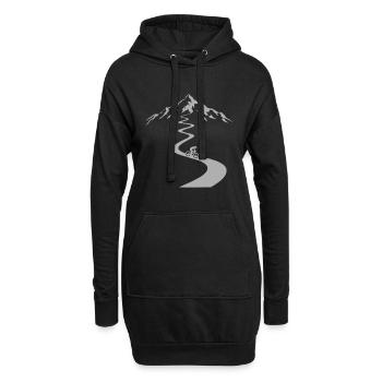 VTT Vélo Cyclisme - Sweat-shirt à capuche long Femme - noir - Devant