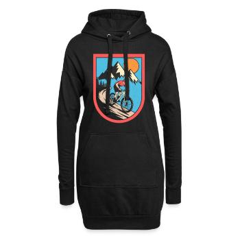 VTT Vélo Cyclisme - Sweat-shirt à capuche long Femme - noir - Devant