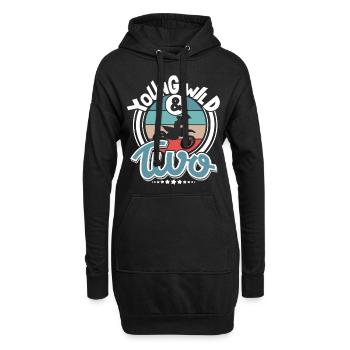 Motocross 2e anniversaire - Sweat-shirt à capuche long Femme - noir - Devant