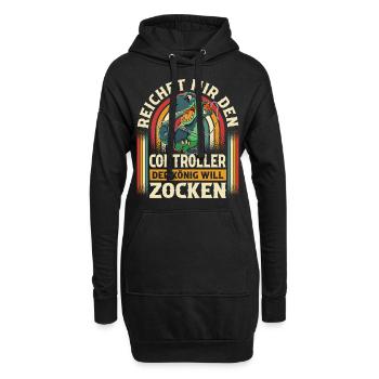 Gaming - Hoodie-Kleid - Schwarz - Vorne