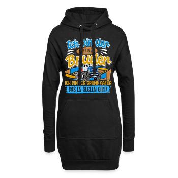 Monstertruck Mittlerer Bruder - Hoodie-Kleid - Schwarz - Vorne