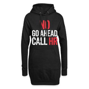 No Go Ahead Call HR 11 - Hoodie-Kleid - Schwarz - Vorne