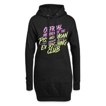 Member of Piss and Moan Club 10 - Hoodie-Kleid - Schwarz - Vorne