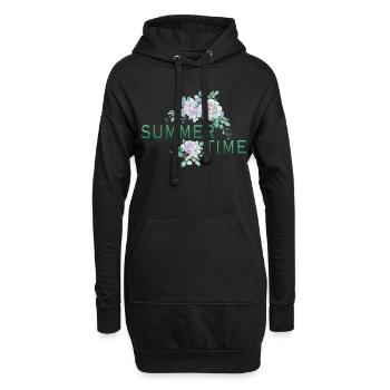 Roses - Sweat-shirt à capuche long Femme - noir - Devant