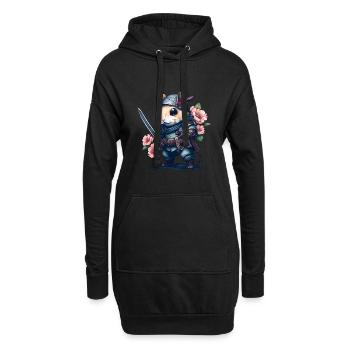 Le hamster ninja – incroyable et inoubliable - Sweat-shirt à capuche long Femme - noir - Devant
