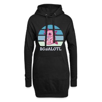 Boba Bubble Tea Axolotl Bobalotl - Sweat-shirt à capuche long Femme - noir - Devant