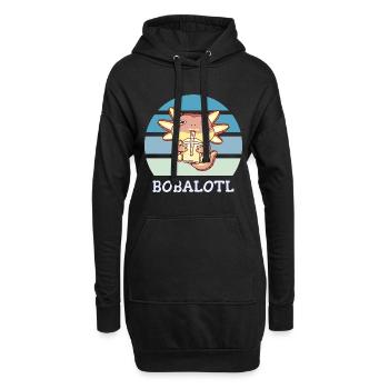Boba Bubble Tea Axolotl Bobalotl - Sweat-shirt à capuche long Femme - noir - Devant