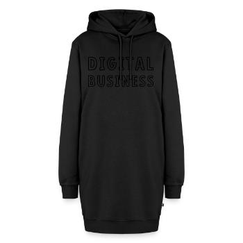 Digital Business Online Marketing - Hoodie-Kleid - Schwarz - Vorne - AI Model Female 172 light (172cm)