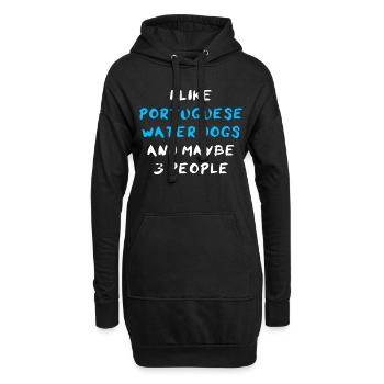 Portuguese Water Dog - Hoodie-Kleid - Schwarz - Vorne