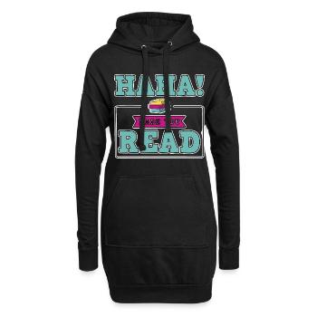 Haha Made You Read - Hoodie-Kleid - Schwarz - Vorne