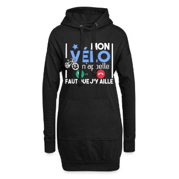 Vélo Cycliste Cyclisme VTT Humour Sport T-shirts - Sweat-shirt à capuche long Femme - noir - Devant