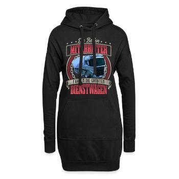 LKW Fahrer - Hoodie-Kleid - Schwarz - Vorne