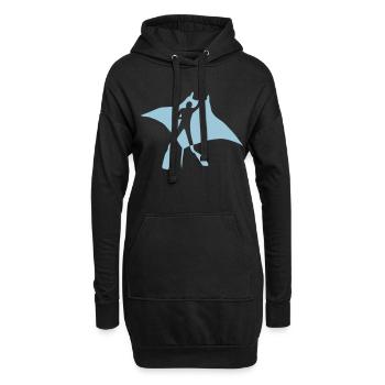 manta raie plongée plongeur scuba diving poisson - Sweat-shirt à capuche long Femme - noir - Devant