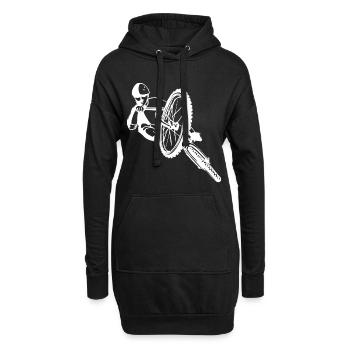 VTT - Descente - Sweat-shirt à capuche long Femme - noir - Devant