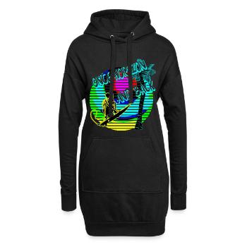 Once horizon and back Surfer Palme - Hoodie-Kleid - Schwarz - Vorne