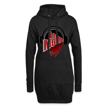 Love Music Casque Passion - Sweat-shirt à capuche long Femme - noir - Devant