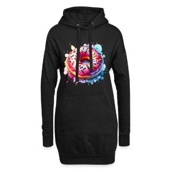 Doughnut - Hoodie Dress - black - Front