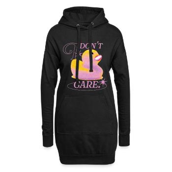 Je m’en fous canard - Sweat-shirt à capuche long Femme - noir - Devant