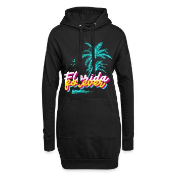 Florida Forever Palmenparadies - Hoodie-Kleid - Schwarz - Vorne