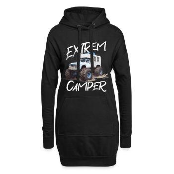 Abenteuerlicher Off-Road Camper Truck - Hoodie-Kleid - Schwarz - Vorne