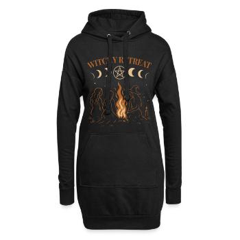 Samhain Hexen Ritual Feuer Witchy Retreat Art - Hoodie-Kleid - Schwarz - Vorne