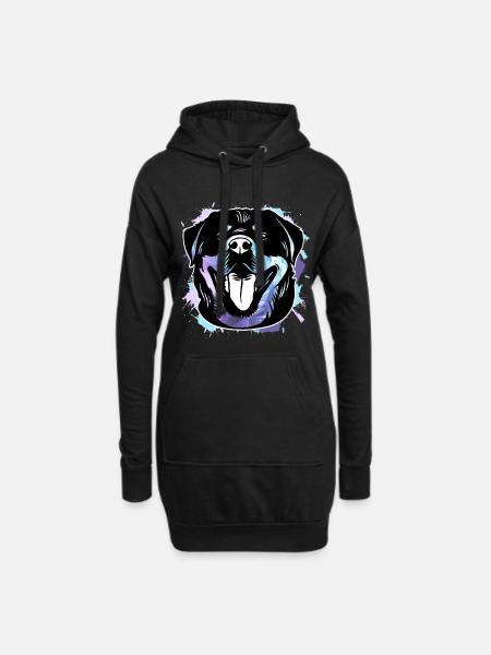 Rottweiler  - Hoodie-Kleid - Schwarz