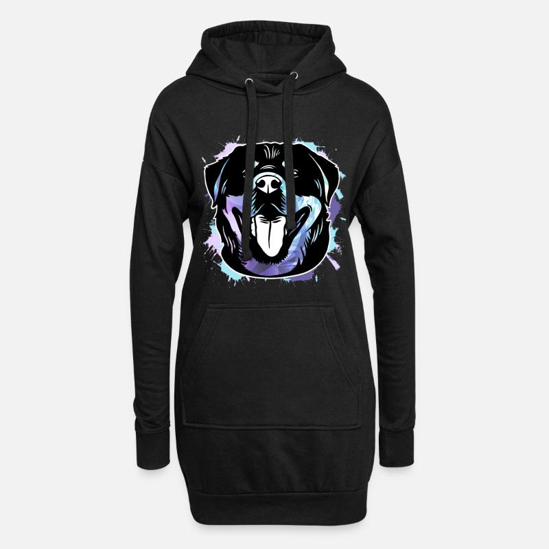 Rottweiler  - Hoodie-Kleid - Schwarz