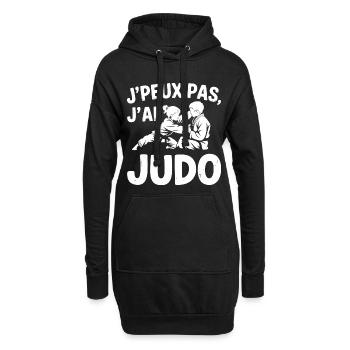 Je Peux Pas J'ai Judo Humour Cadeau - Sweat-shirt à capuche long Femme - noir - Devant