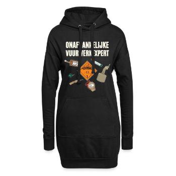 Onafhankelijke Vuurwerkexpert - Sweat-shirt à capuche long Femme - noir - Devant
