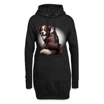 Australian Shepherd Aussie Aussiebesitzer Aussies - Hoodie-Kleid - Schwarz - Vorne