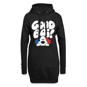 Good Boy Hund Retro Design - Hoodie-Kleid - Schwarz - Vorne