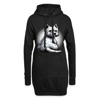 Propriétaire de Westie Westie Terrier des Highlands - Sweat-shirt à capuche long Femme - noir - Devant
