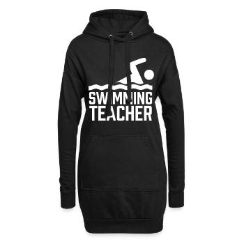 Moniteur de natation Entraîneur de natation Cours de natation Natation - Sweat-shirt à capuche long Femme - noir - Devant
