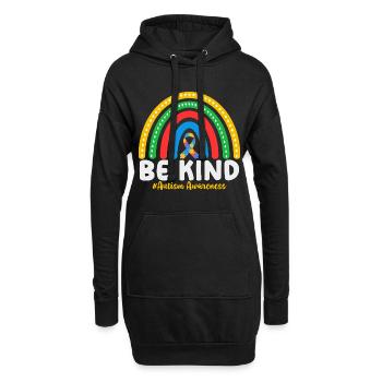 Autism Awareness - Hoodie-Kleid - Schwarz - Vorne