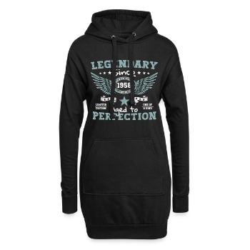 Légendaire depuis 1958 64ème anniversaire cadeau - Sweat-shirt à capuche long Femme - noir - Devant