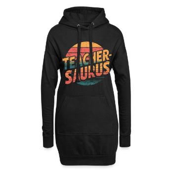 Teacher-saurus 14 - Hoodie-Kleid - Schwarz - Vorne