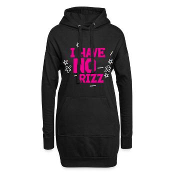 I Have No Rizz - Hoodie-Kleid - Schwarz - Vorne