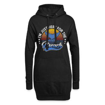 Observation des baleines Observation des baleines Orques Bleu Baleine - Sweat-shirt à capuche long Femme - noir - Devant